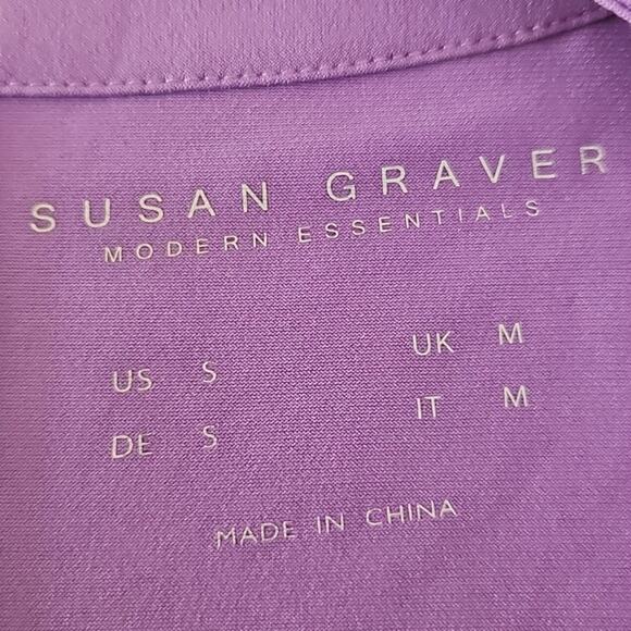 NWOT Susan Graver Modern Essentials Regular Liquid Purple Knit Tunic size Small - Picture 7 of 7